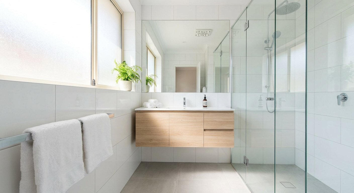 Salle de bain sous pente ou combles aménagée à Lyon