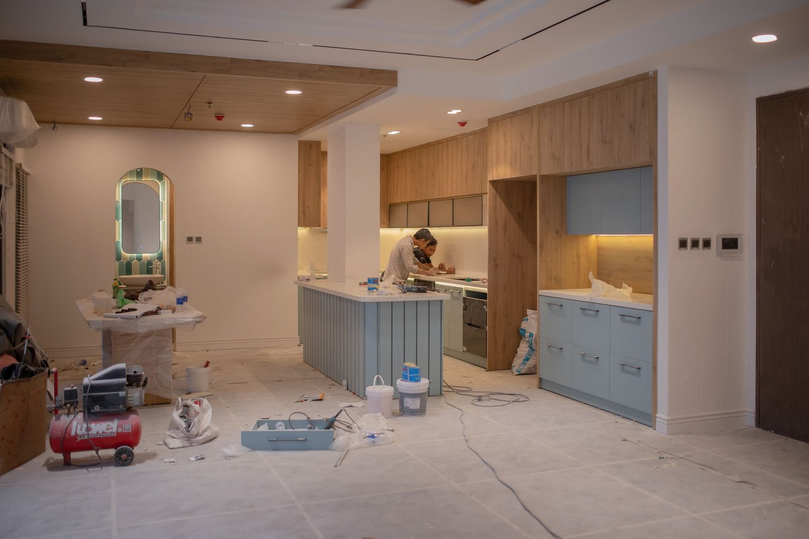 Rénovation d'une cuisine ancienne à Lyon en immeuble ancien