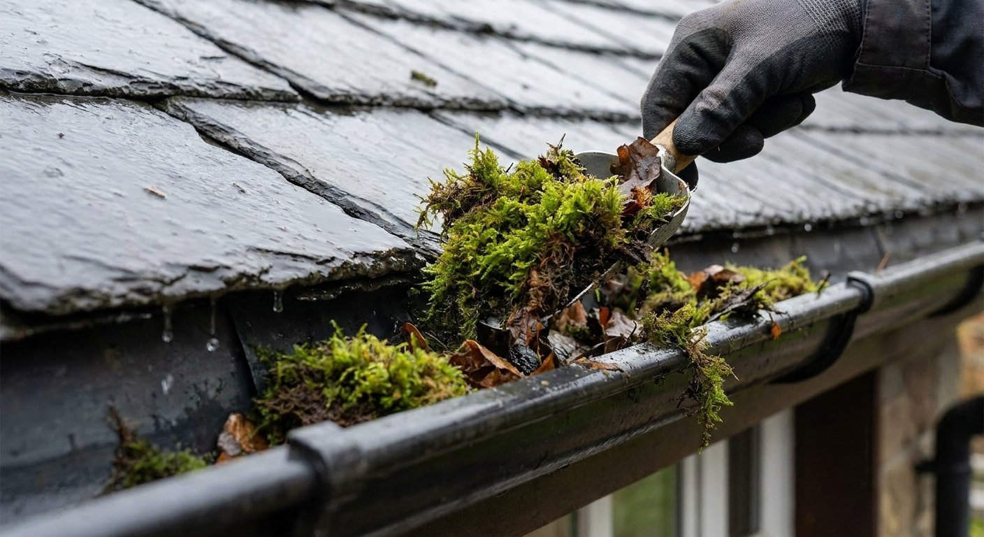 Contrôle des joints et de la zinguerie d'une toiture à Lyon après démoussage
