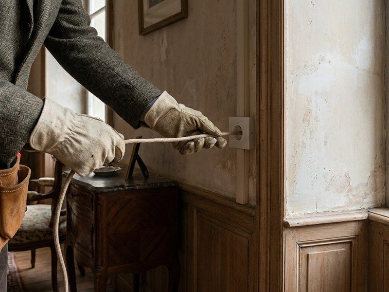 Rénovation électrique complète avec encastrement soigné et domotique dans une maison de standing des coteaux de Caluire-et-Cuire
