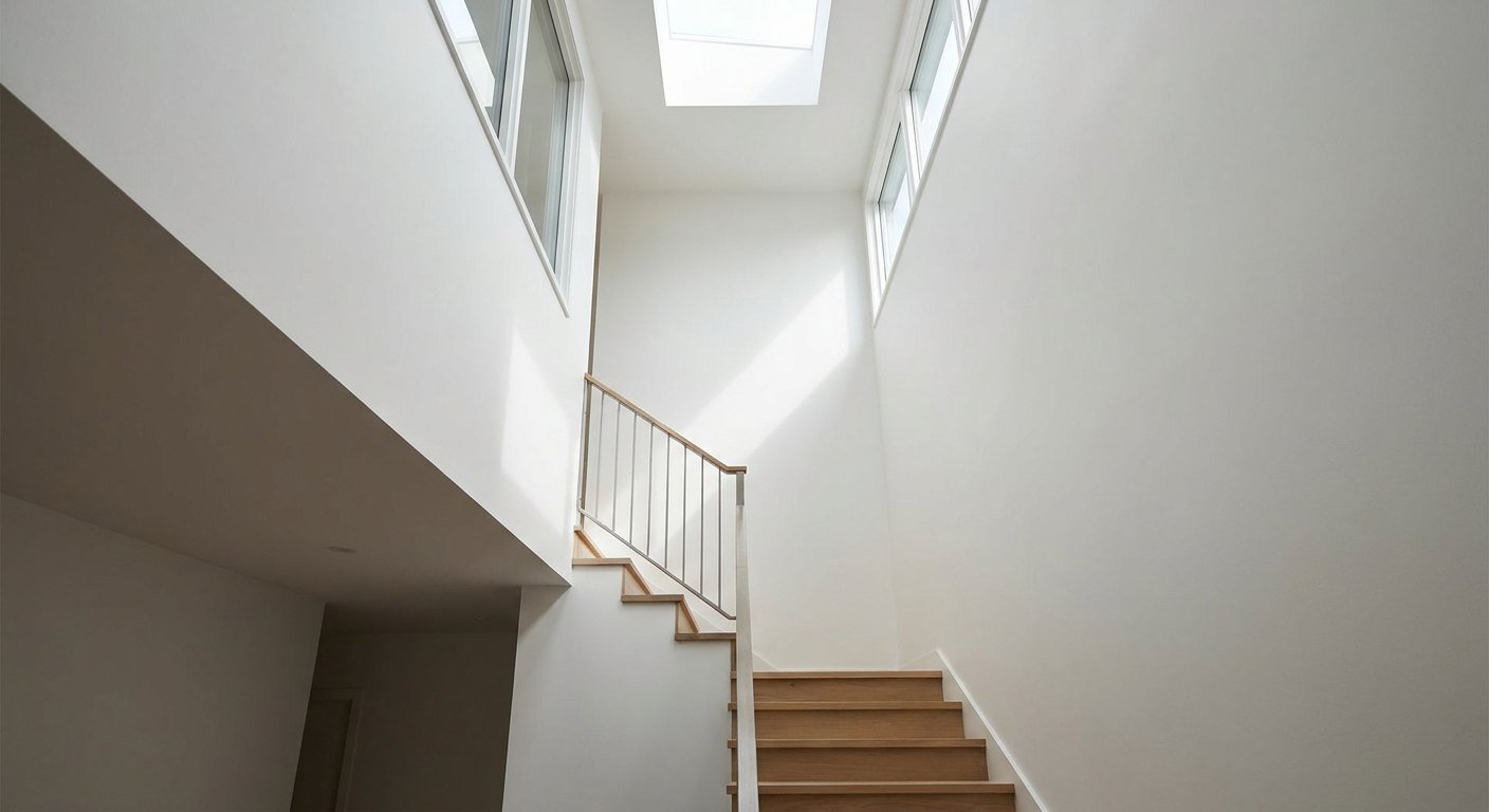 Peinture d'une cage d'escalier de grande hauteur dans une maison à Lyon