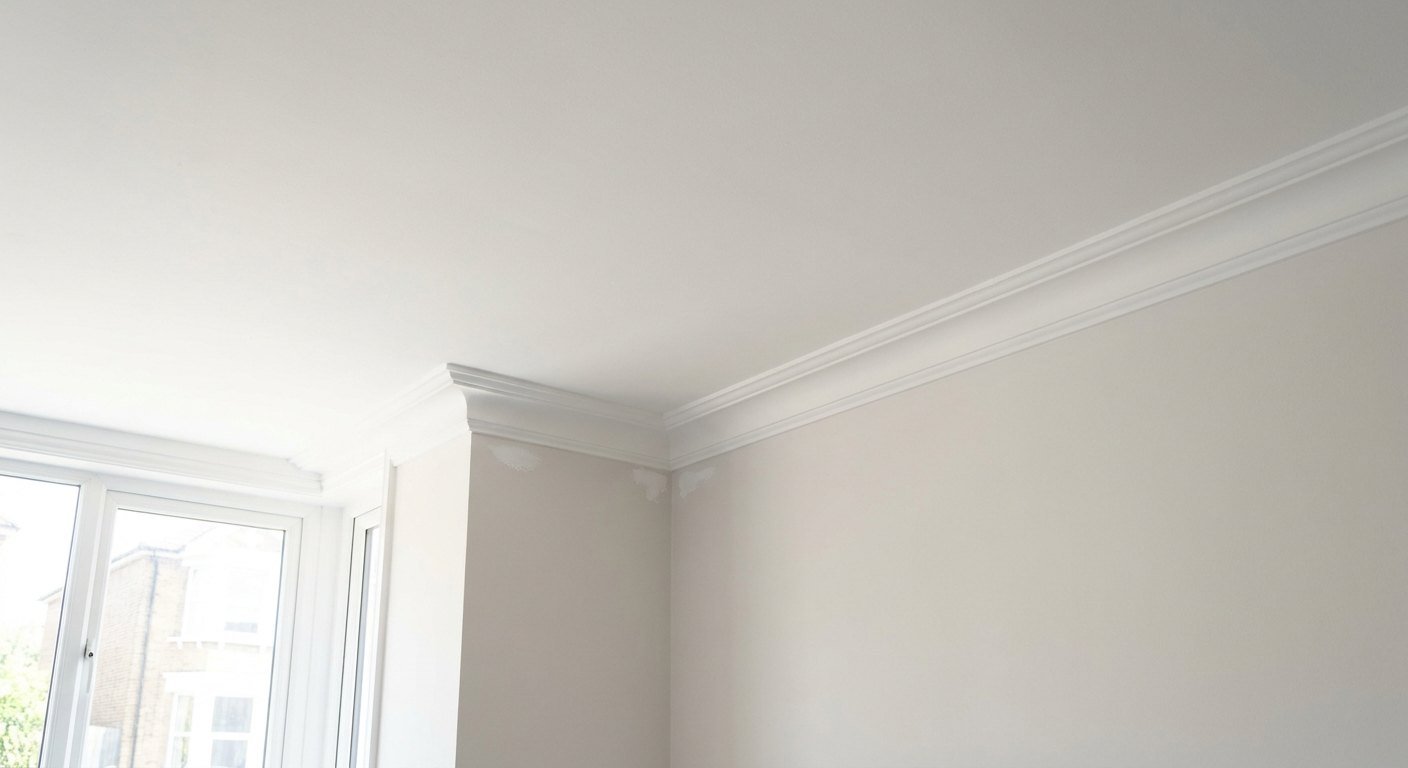 Peinture d'un plafond de maison à Lyon avec préparation des supports