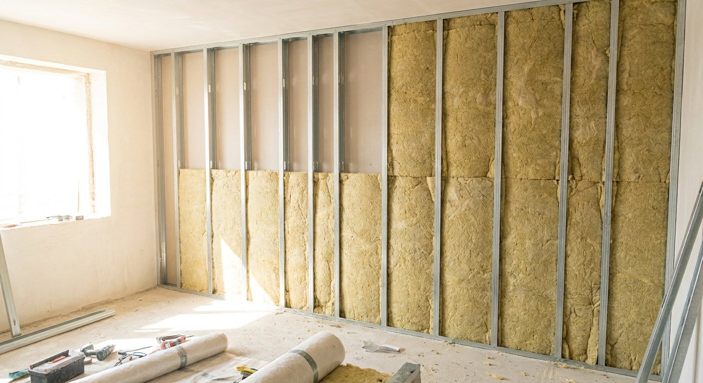 Doublage isolé d'un mur intérieur en placo à Lyon