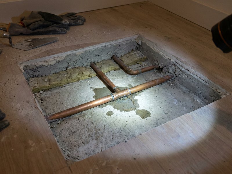 Recherche de fuite sous la chape d'un appartement récent du quartier de Gerland à Lyon 7