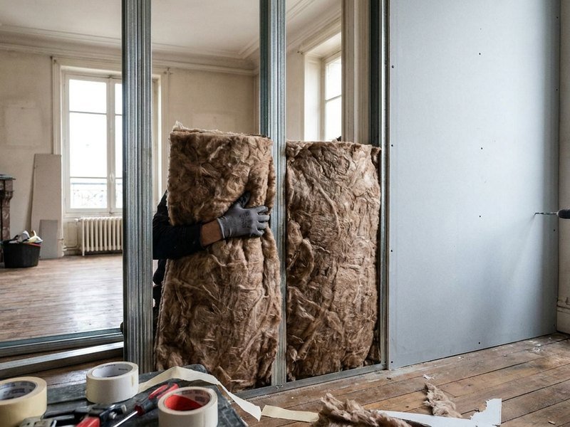Isolation intérieure posée dans un appartement locatif lyonnais pour gagner une classe DPE