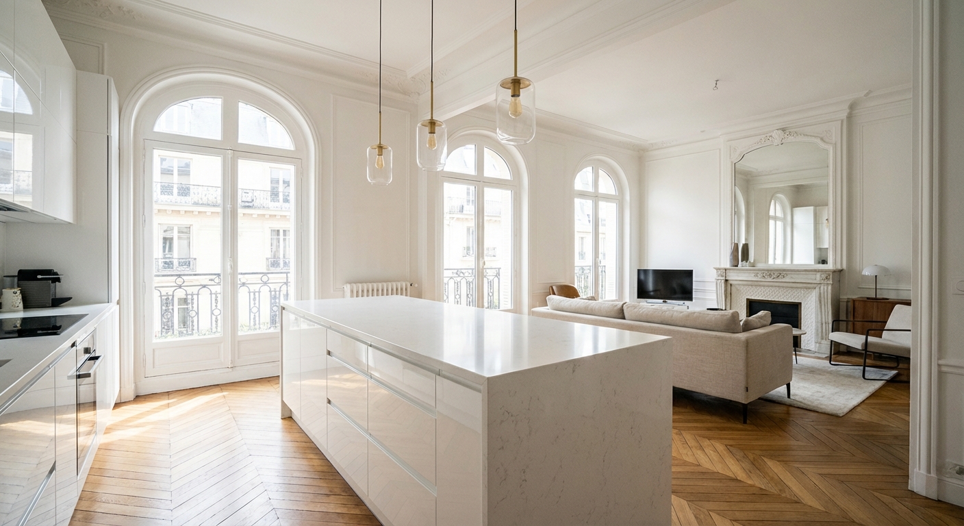 Rénovation cuisine moderne Lyon