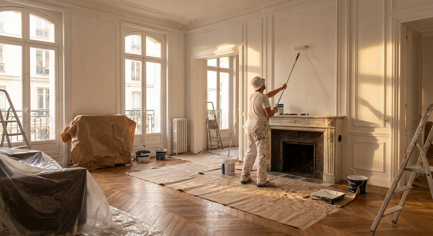 Peinture intérieure décorative haut de gamme à Lyon par Atelier Cabmi